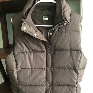 J. Crew Womens Brown Puffer Vest Size Large